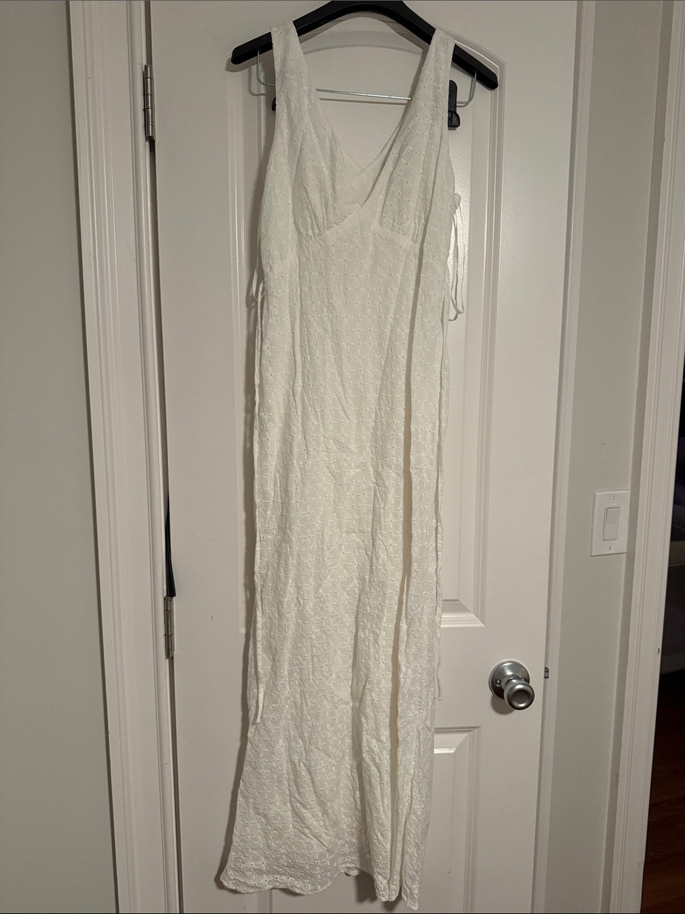 Princess Polly Ivory Sleeveless V-Neck Maxi Dress